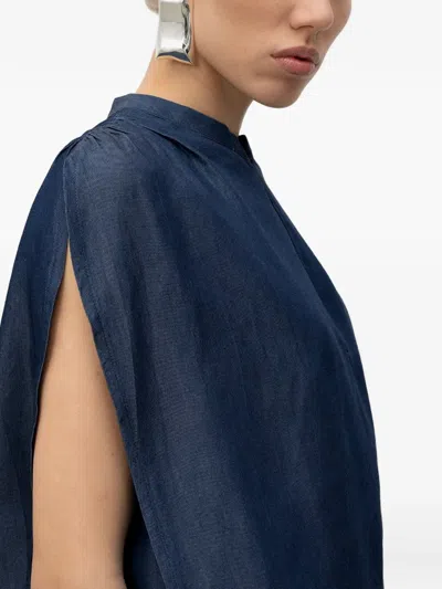 Darkpark 트레이시 민소매 블라우스 In Blue