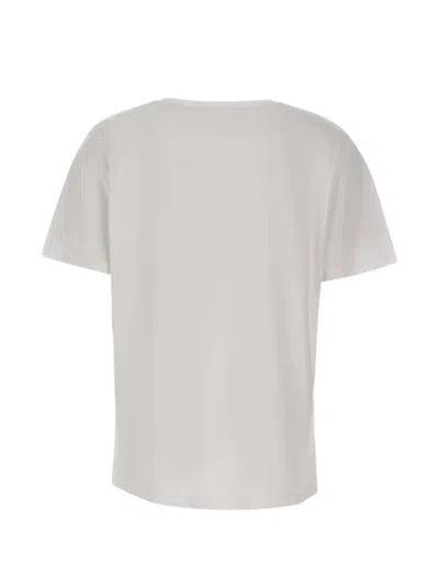 Kaos 시퀸 장식 야자수 티셔츠 In White