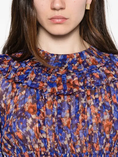 Ulla Johnson Athene Ruffled Floral-pattern Blouse In Multi