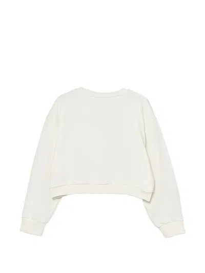 Pinko 하트 그래픽 스웨트셔츠 In White