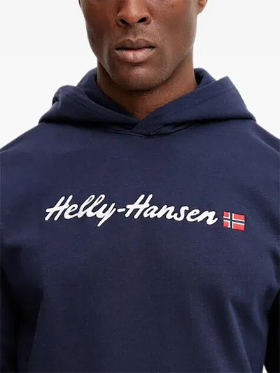 Helly Hansen 로고 후드 스웨터 In Blue
