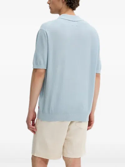 Levi's 버튼 폴로 셔츠 In Blue