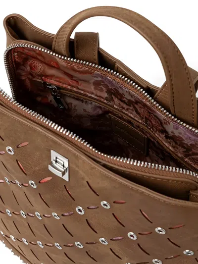 Desigual 아일렛 장식 백팩 In 브라운