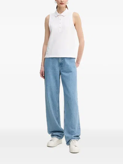 Gant 민소매 폴로 탑 In White