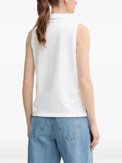 Gant 민소매 폴로 탑 In White
