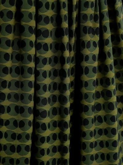 Benetton 도트 미디 스커트 In Green