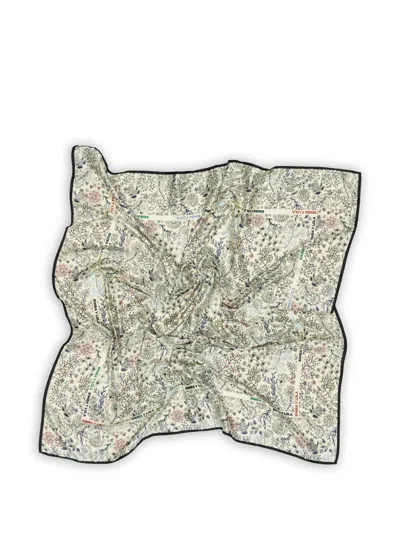 Bimba Y Lola Patterned Scarf In Neutral