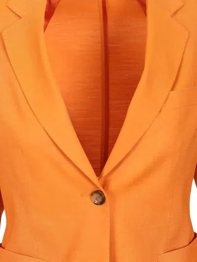 Latorre 싱글 브레스티드 패치 포켓 블레이저 In Orange