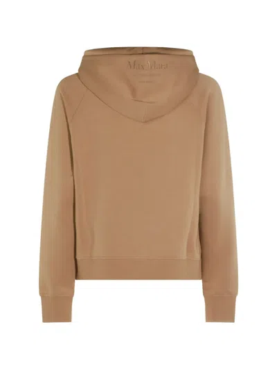 S Max Mara Marea Sweatshirt In Technical Cotton In Brown