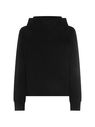S Max Mara Marea Sweatshirt In Technical Cotton In Black