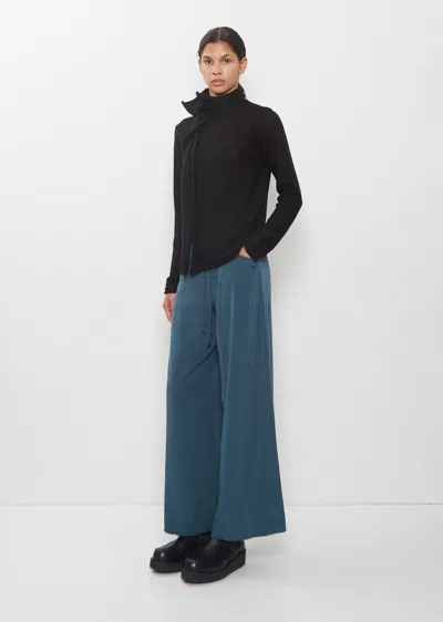 Y's Drape High Neck Wool Sweater In Black