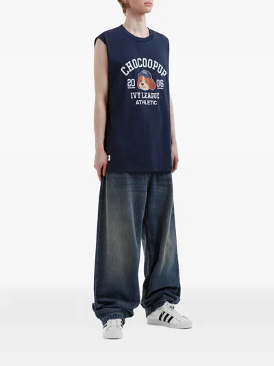 Chocoolate Sleeveless T-shirt In Blue