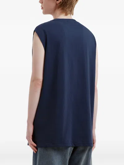 Chocoolate Sleeveless T-shirt In Blue