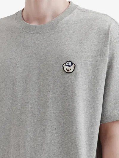 Chocoolate Bear-patch T-shirt In Gray
