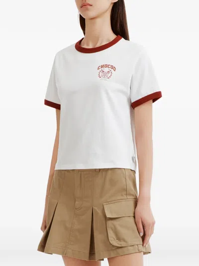 Chocoolate Crew-neck T-shirt In White