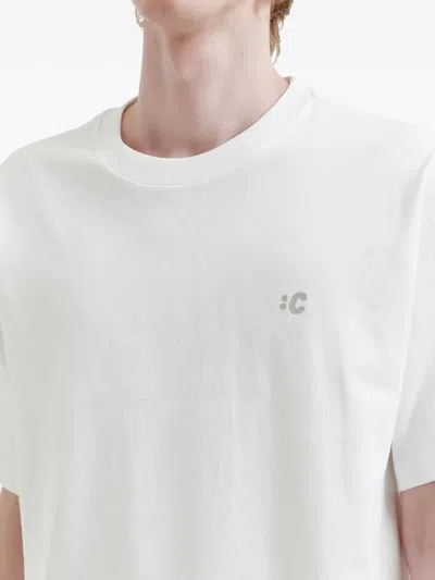 Chocoolate 크루 넥 로고 티셔츠 In White