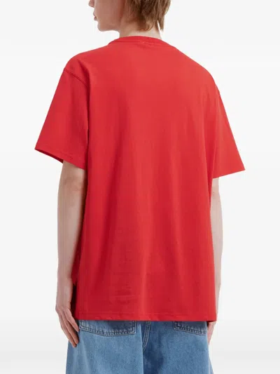 Chocoolate Bear-patch T-shirt In Red