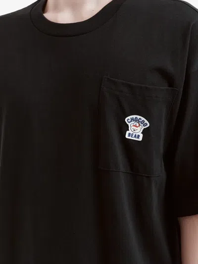 Chocoolate Bear-patch T-shirt In Black