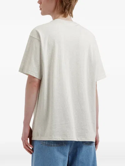 Chocoolate Patch-pocket Embroidered T-shirt In Gray