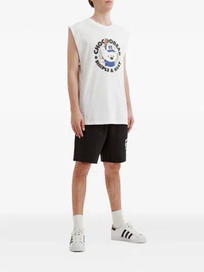 Chocoolate Graphic-print Tank Top In White