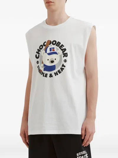 Chocoolate Graphic-print Tank Top In White