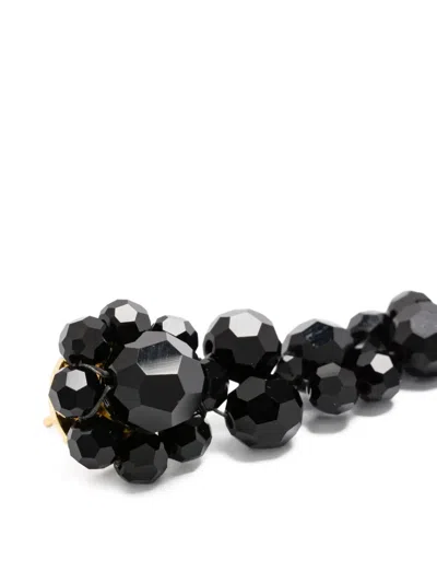Simone Rocha Drip Embellished Drop Earrings In Black
