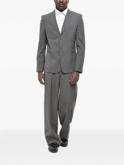 Givenchy Single-breasted Patch-pocket Blazer In Gray