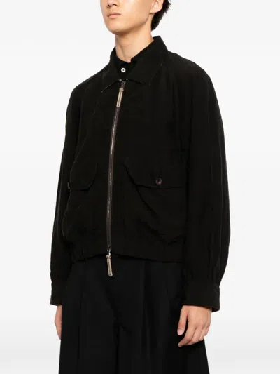 Ziggy Chen Zip-up Jacket In Black