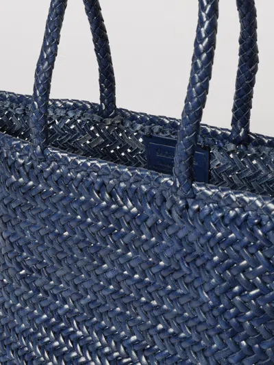 Dragon Diffusion Grace Bag In Woven Leather In Blue
