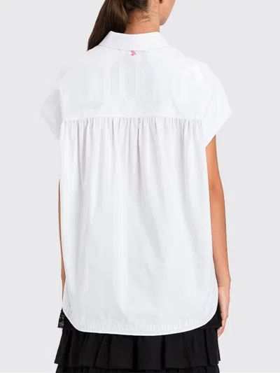 Actitude Twinset Basic Cotton Blend Shirt In White
