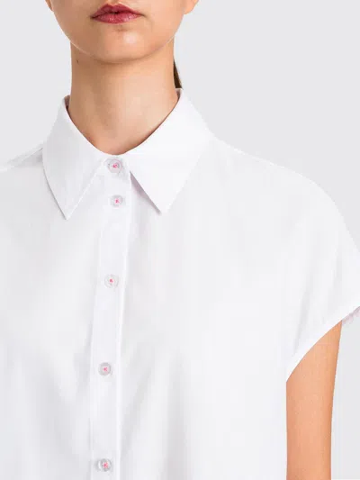 Actitude Twinset Basic Cotton Blend Shirt In White