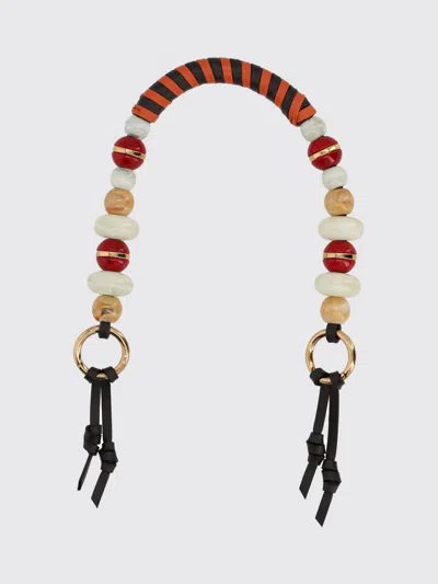 Etro Beaded Handle Gold Rings Leather Straps In Multi