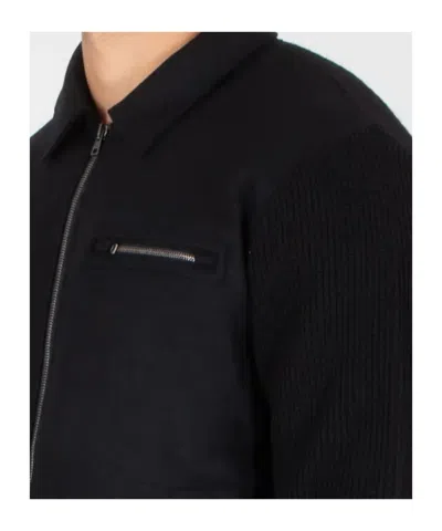 Herno Zip-up Collared Jacket In Black