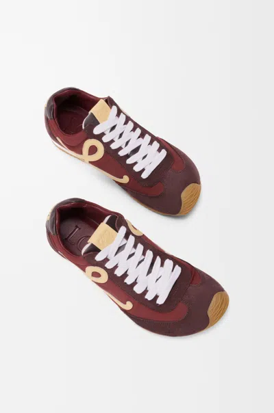 Loewe Ballet Runner 2.0 Nylon And Suede Sneakers With Side Logo In Brown