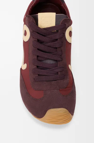 Loewe Ballet Runner 2.0 Nylon And Suede Sneakers With Side Logo In Brown