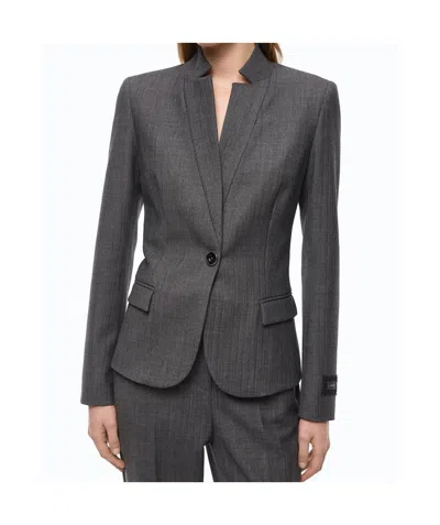Pinko Tailored Wool-blend Jacket In Blue