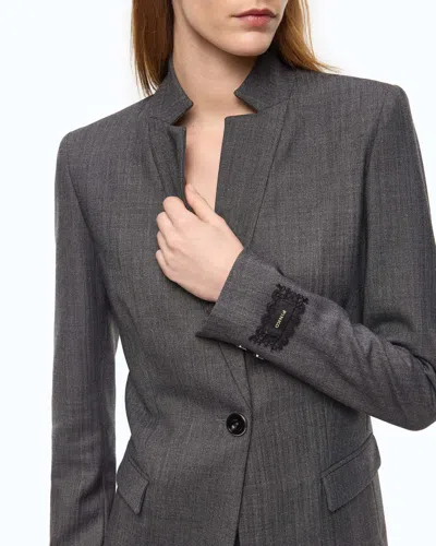 Pinko Tailored Wool-blend Jacket In Blue