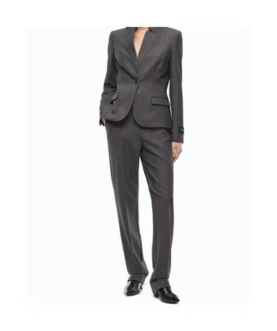 Pinko Tailored Wool-blend Jacket In Blue