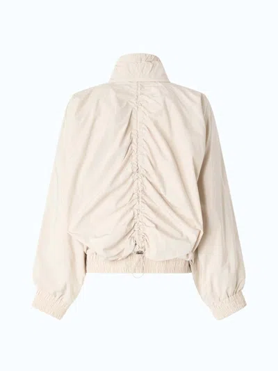 Pinko Oversized Blouson Jacket With Drawstring In Neutral