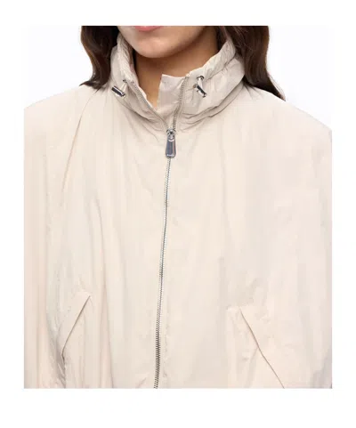Pinko Oversized Blouson Jacket With Drawstring In Neutral