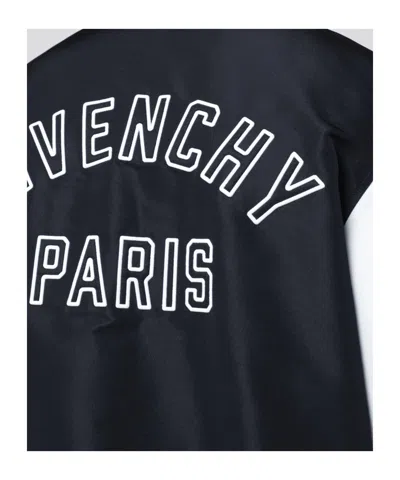 Givenchy Jacket Contrast Sleeves Ribbed Cuffs Pockets In Black