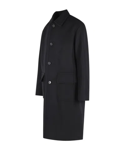 Dries Van Noten Wool-blend Coat In Black