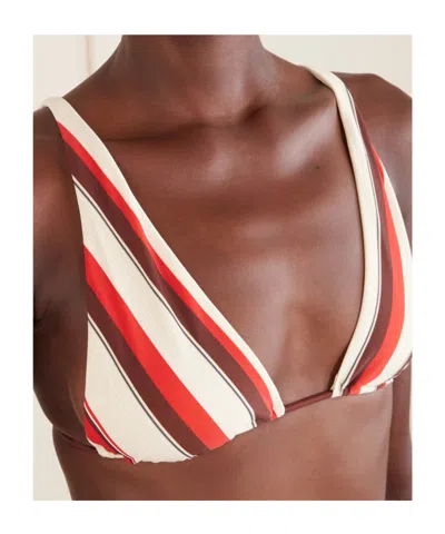 Sir Ruffled Bikini Top In White