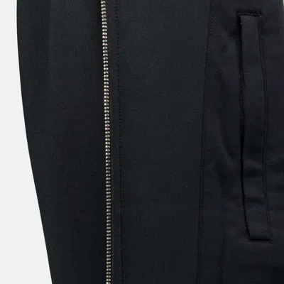 Prada Stretch Polyester Bomber Jacket Front Pockets In Black