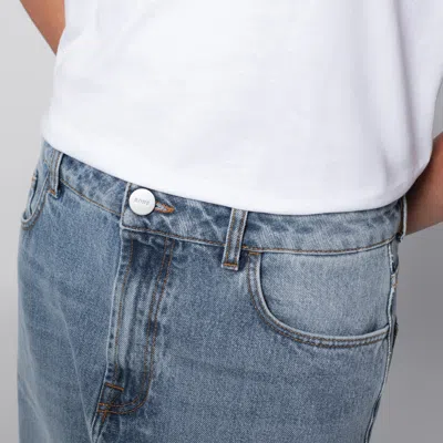Rohe Bruun Low-rise Wide-leg Jeans In Blue