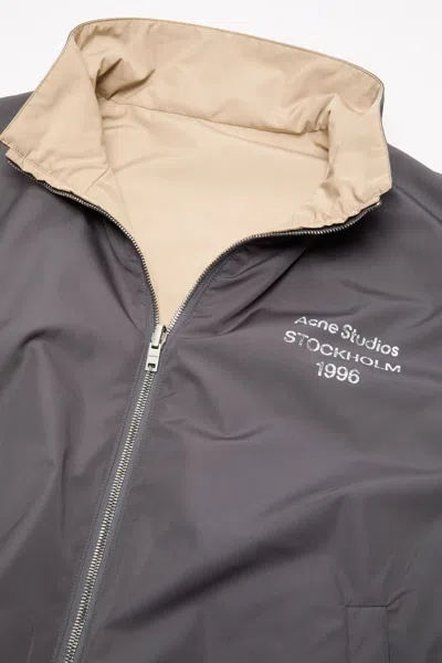 Acne Studios Reversible Logo Jacket In Nude