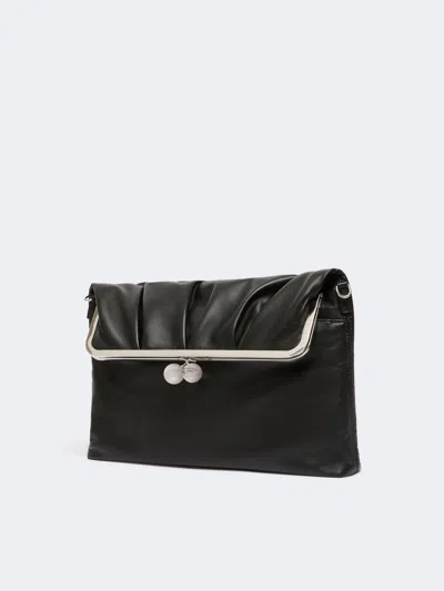 Weekend Max Mara Frame Clasp Shoulder Bag In Black
