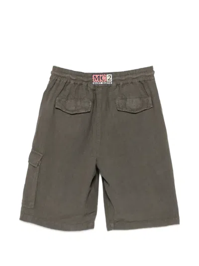 Mc2 Saint Barth Drawstring Cargo Shorts In Gray