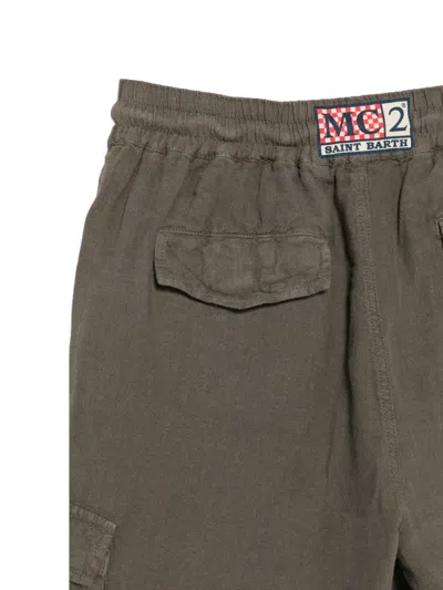 Mc2 Saint Barth Drawstring Cargo Shorts In Gray