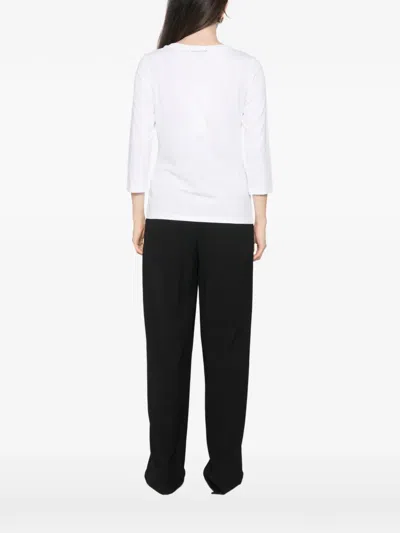 Max Mara Lorata Three-quarter-sleeve T-shirt In White